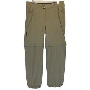 Columbia Womens Pants Size 14 Short Tan Arrowhead Trail II Stretch Convertible
